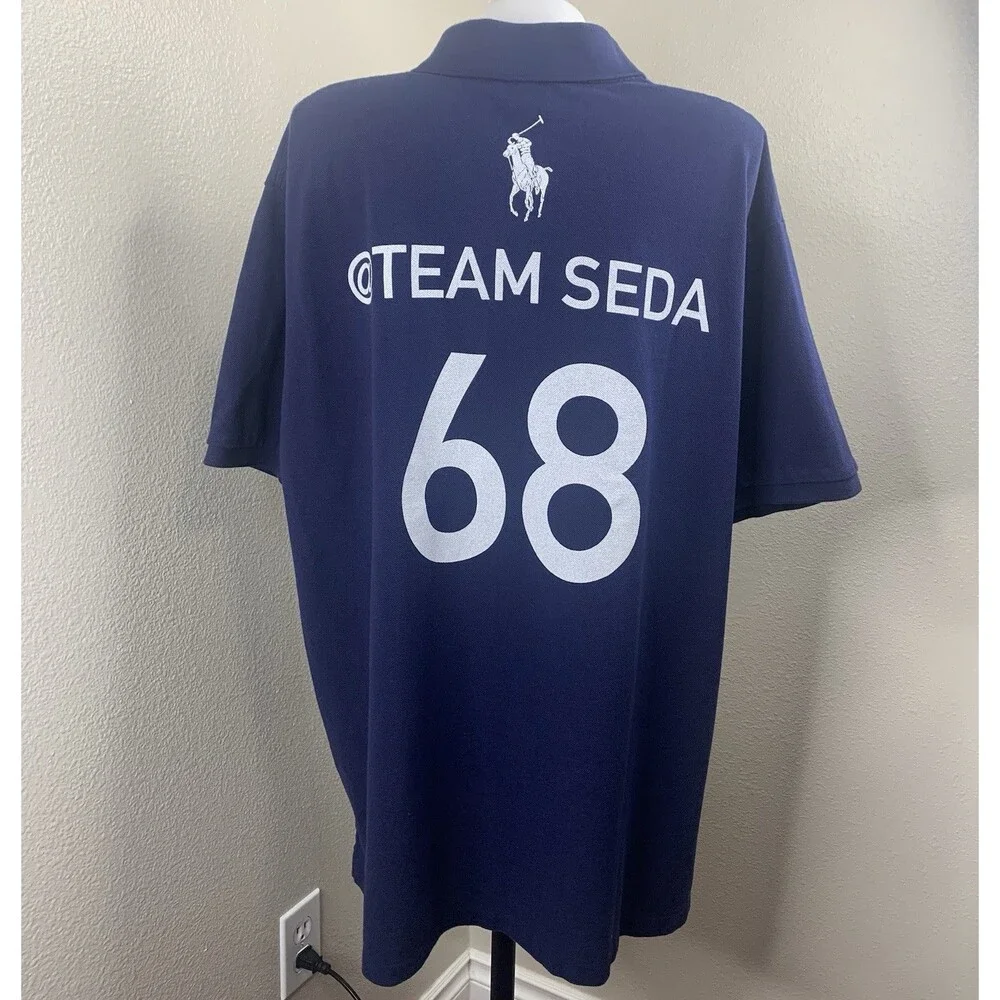 Polo Bear Ralph Lauren Urgent Cargo @ Team Seda 68 Blue Sz 2XB Big Grand Shirt